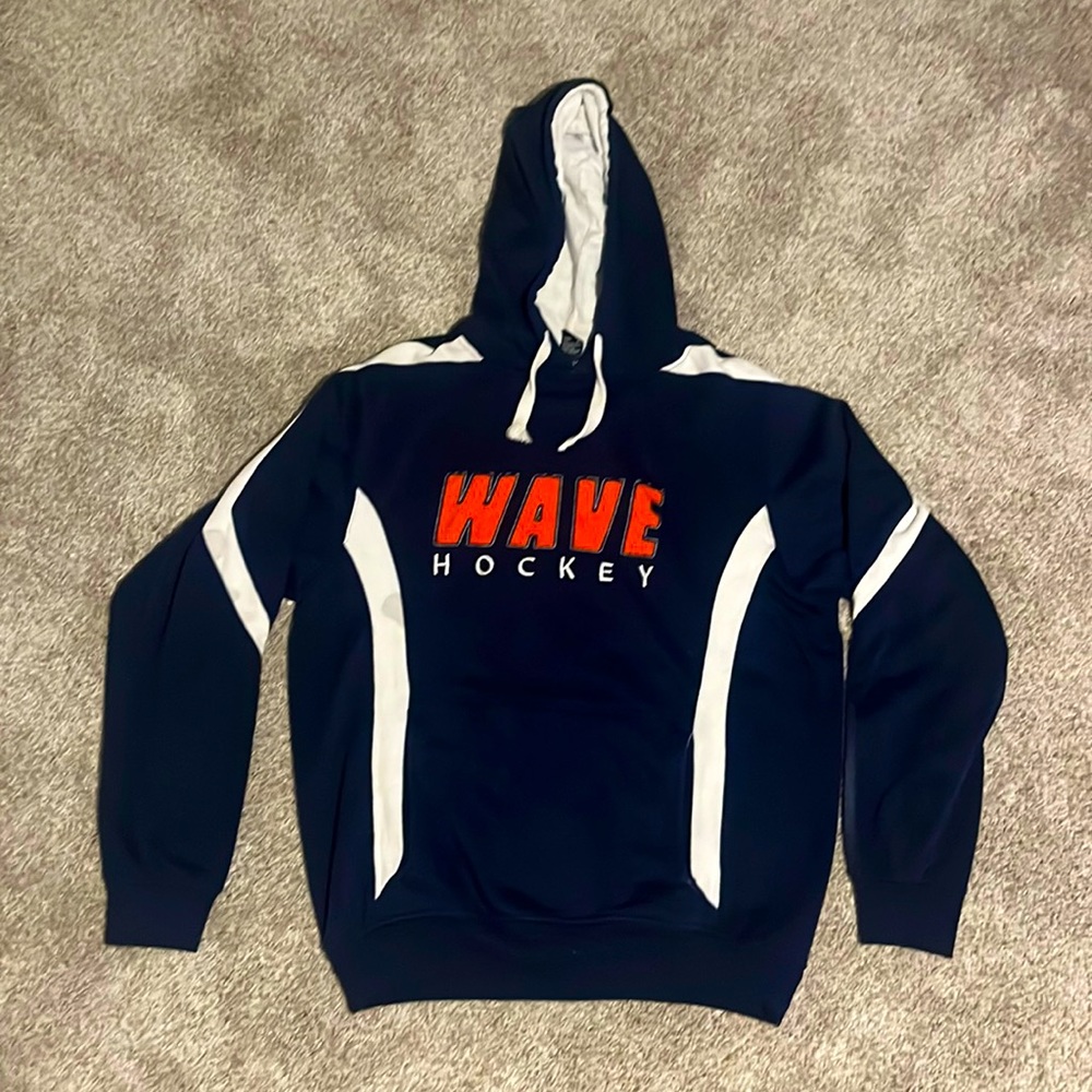 Vintage wave hockey hoodie